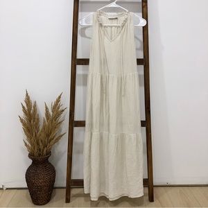 Lush Gauze Midi Dress, Cream